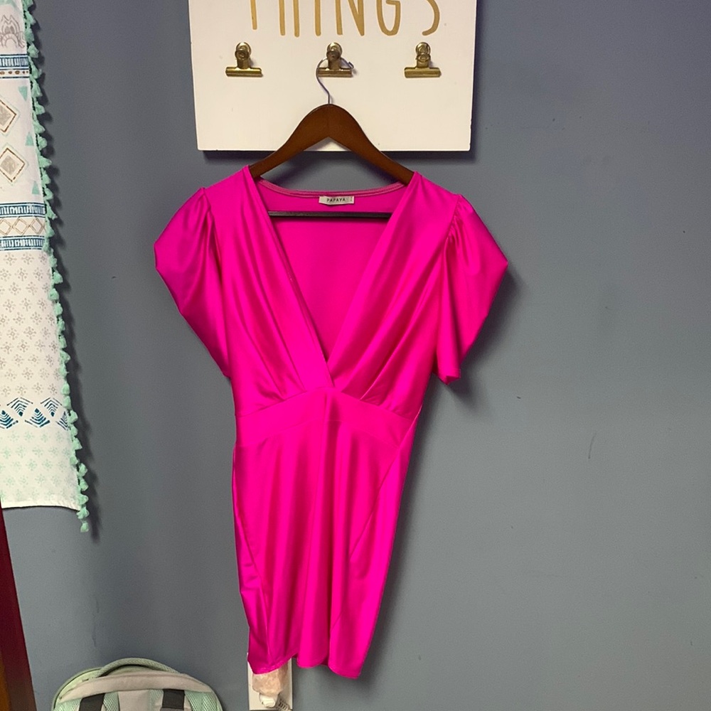 Papaya mini hot pink dress!!